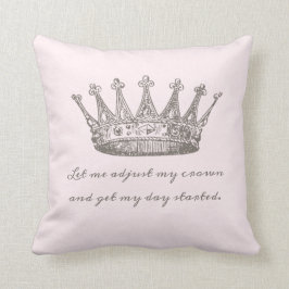 Krona prinsessan Pillow, låt mig justera min krona Kudde