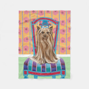 Krona prinsessan Yorkie Fleecefilt