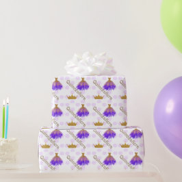 Krona Quinceanera Wrapping Papper Presentpapper