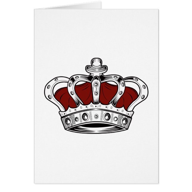 Krona - Röd Hälsningskort (Framsidan)