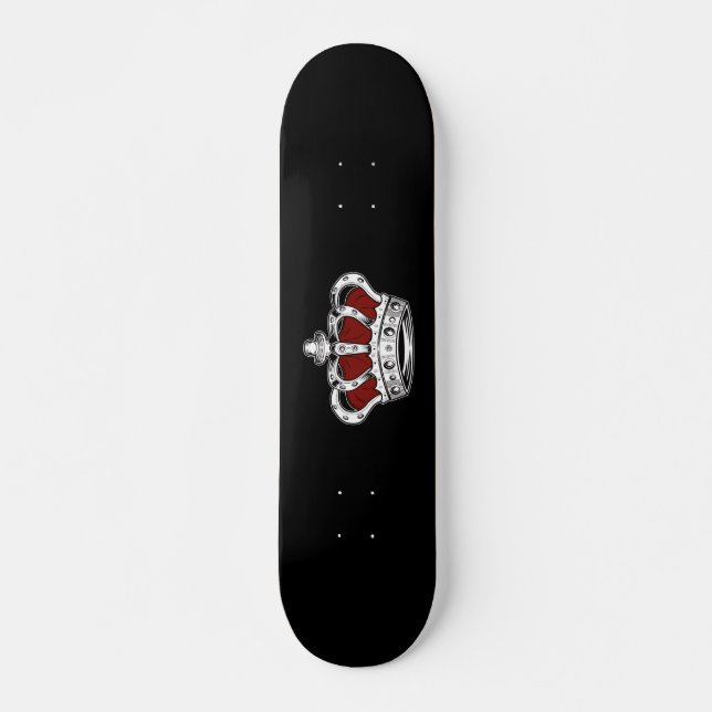 Krona - Röd Mini Skateboard Bräda 18,5 Cm (Framsida)