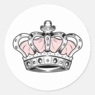 KRONA - ROSA RUNT KLISTERMÄRKE
