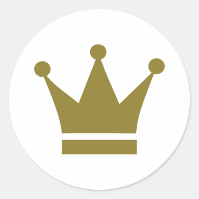 Krona Runt Klistermärke (Framsida)