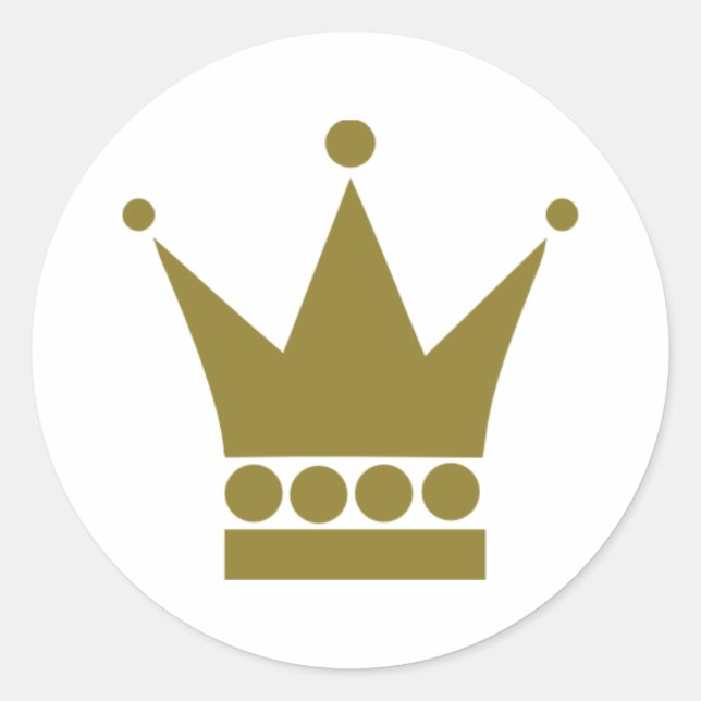 Krona Runt Klistermärke (Framsida)