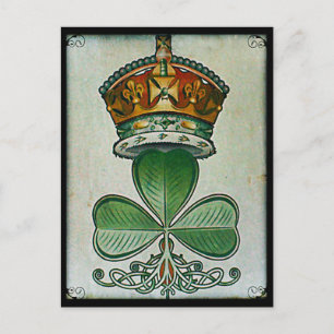 Krona & Shamrock-vykort. Vykort