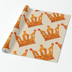Krona som slår in papper presentpapper