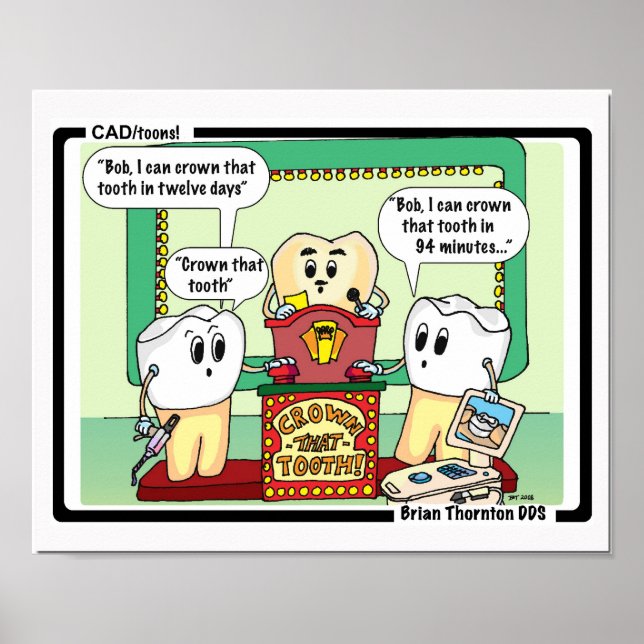 Krona som utskrift av tand poster (Framsidan)