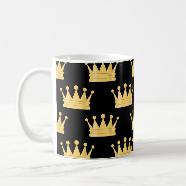 Krona utan sjölösa Mönster Kaffemugg (Vänster)