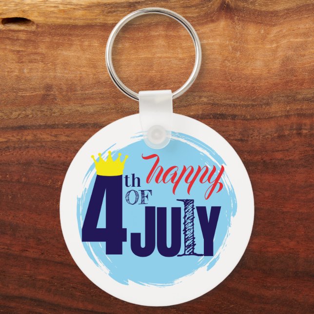 Kronad 4:e Juli Nyckelring (Framsida)