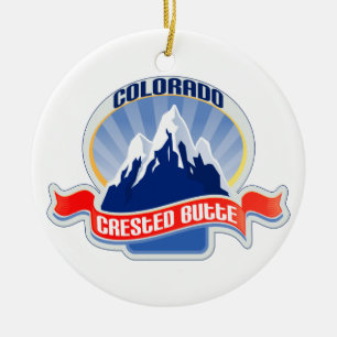 Krönad Butte Colorado Julgransprydnad Keramik