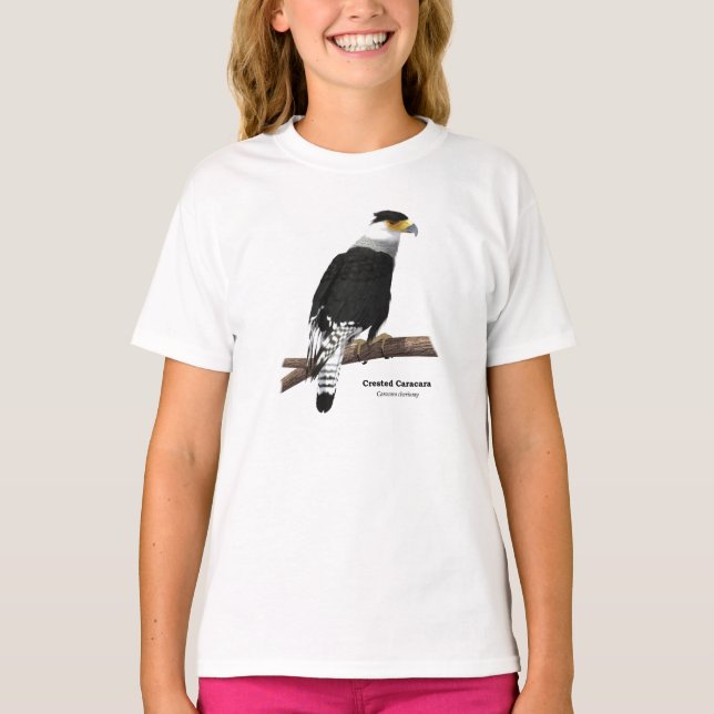 Krönad Caracara Jersey T-shirt (Framsida)
