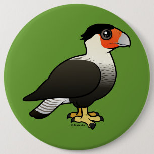 Krönad Caracara Knapp