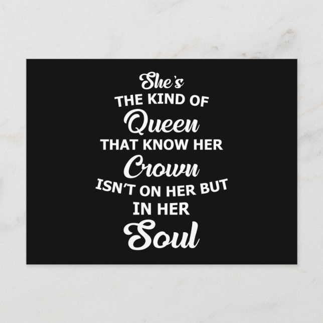 Kronad drottning kunglig prinsessa guld rolig pres vykort (Framsida)