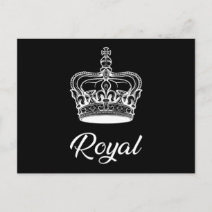 Kronad drottning prinsessa guld kunglig rolig pres vykort