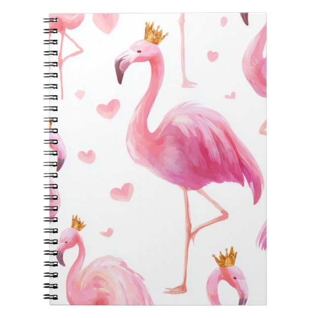 Kronad Flamingo – Lyxiga Öar Atmosfär Anteckningsbok (Framsidan)