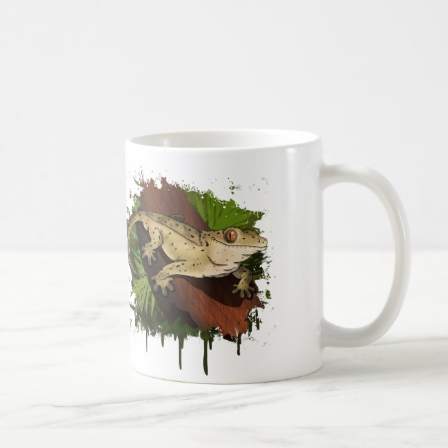 Krönad Gecko Kaffemugg (Höger)
