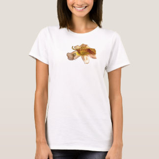 Krönad gecko på lilly en blommadamt-skjorta t-shirt