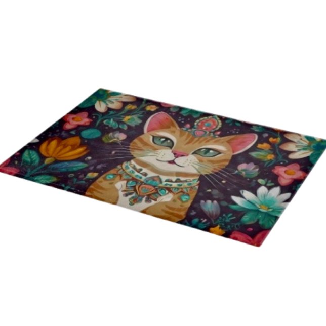 Kronad Juvelbesatt Katt (A beautiful cutting board for Mom—practical, stylish, and perfect for Mother’s Day.)