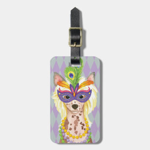 Krönad Mardi Gras kines Bagagebricka