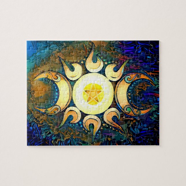 Krönad trefaldig gudinna pussel (Horisontell)