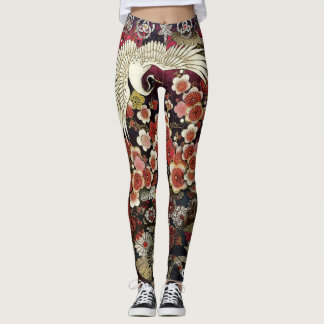 Krönade kranblommar leggings