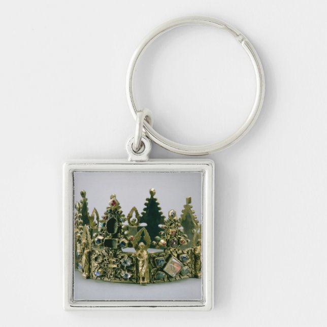 Kronan av St Louis, 13th århundrade (silver-gilt Fyrkantig Silverfärgad Nyckelring (Framsidan)