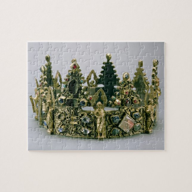 Kronan av St Louis, 13th århundrade (silver-gilt Pussel (Horisontell)