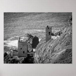 Kronan bryter motorhus, Botallack, Cornwall Poster