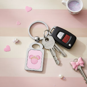 Kronanhängsmycke Rektangulärt Silverfärgad Nyckelring