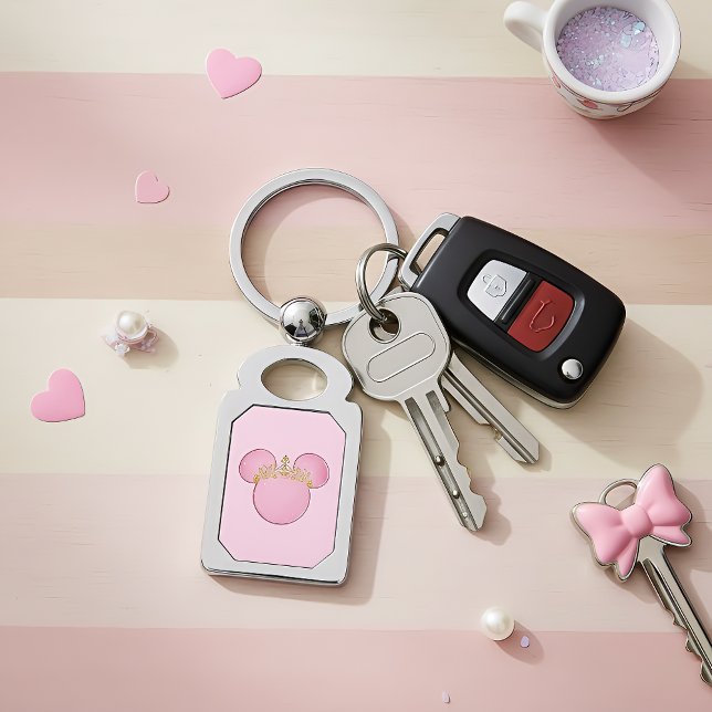 Kronanhängsmycke Rektangulärt Silverfärgad Nyckelring (Skapare uppladdad)