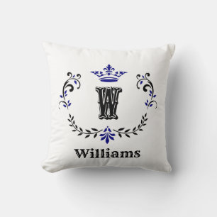 Kronans monogram 'W' Kudde