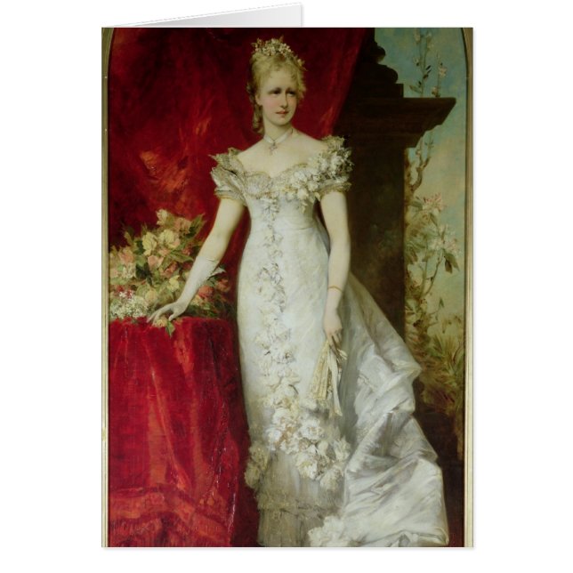 KronaPrincess Stephanie av Belgien Hälsningskort (Framsidan)