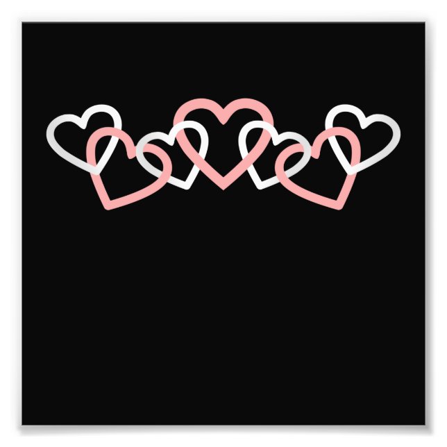 Kronat hjärta, Romantic Kärlek-bevis Fototryck (Framsidan)