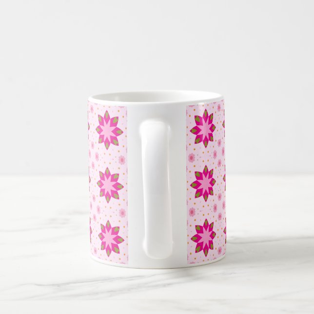 Kronblad blommar konfettimönster  kaffemugg (Handtag)