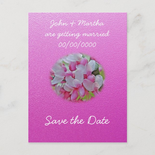 Kronblad föremål från Cercis Meddelande Vykort (Framsida)