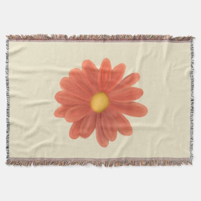 Kronblad i rörelse – Levande blommotiv Filt (Framsidan)
