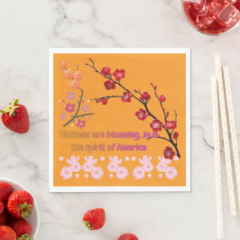 Kronblad i rosa harmoni orange pappersservett