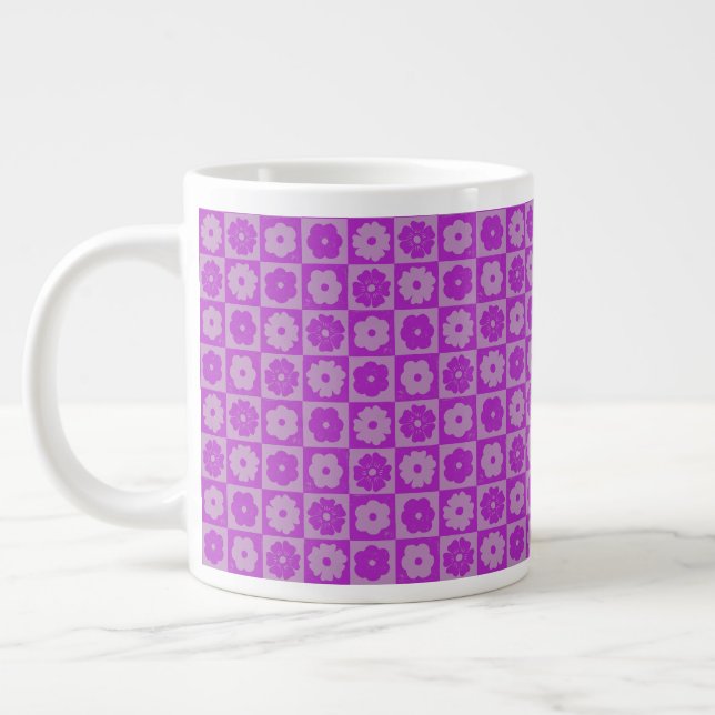 Kronblad i Tystnad 01. Blommönster. Jumbo Mugg (Vänster)