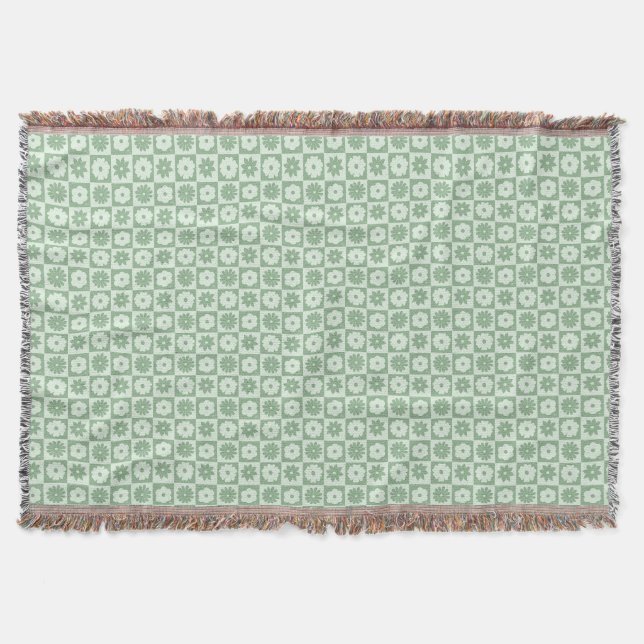 Kronblad i tystnad 03. Blommönster. Filt (Framsidan)