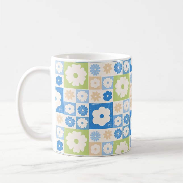 Kronblad i tystnad 06. Blommönster.  Kaffemugg (Vänster)