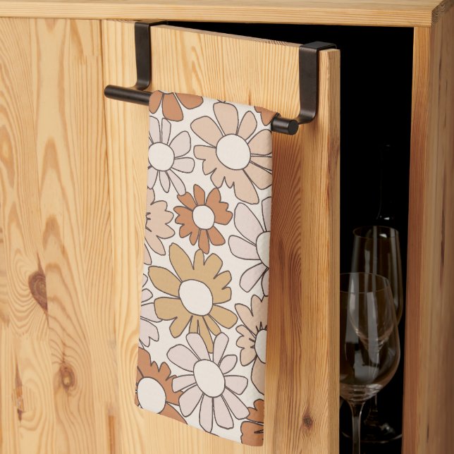 Kronblad Jubileum Varm Jord Boho Kökshandduk (Thirds Fold)