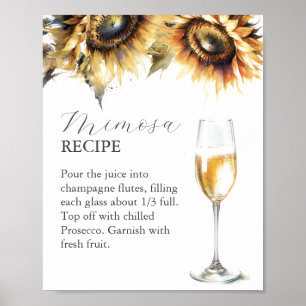 Kronblad och Prosecco Mimosa Bar Skylt