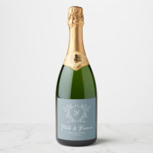 Kronblad och Prosecco Regency Blå Bröllopsdusch