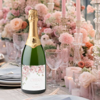 Kronblad och Prosecco Rosa Ros Blommig Bröllopsfes