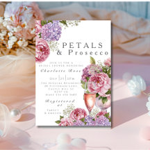 Kronblad & Prosecco Bröllopsduschblommor