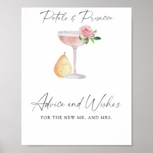 Kronblad & Prosecco - råd och önskningar Poster