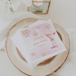 Kronblad & Prosecco Rosa Guld Bröllopsdusch Pappersservett