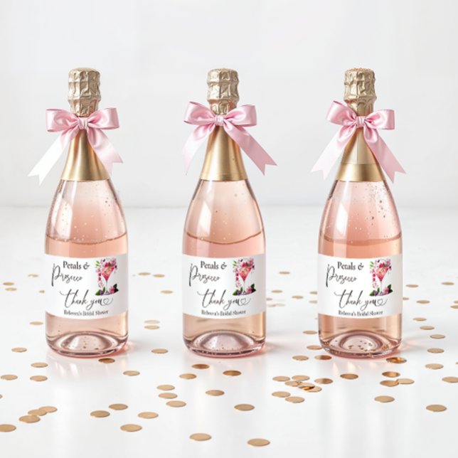 Kronblad & Prosecco Rosa Rosa Blommig Bröllopsdusc (Skapare uppladdad)