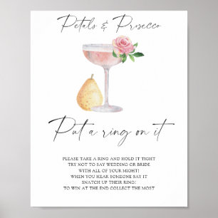 Kronblad & Prosecco - sätt en ring på det spelet Poster