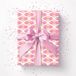 Kronbladsskalmeja i rosa och orange presentpapper